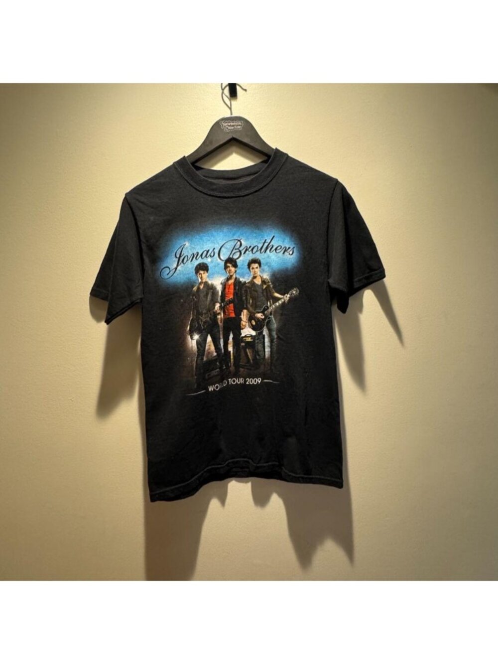 Jonas Brothers World Tour 2009 Black Adult Small Short Sleeve Concert T-shirt